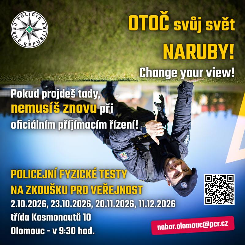 Policie ČR - fyzické testy na zkoušku pro veřejnost